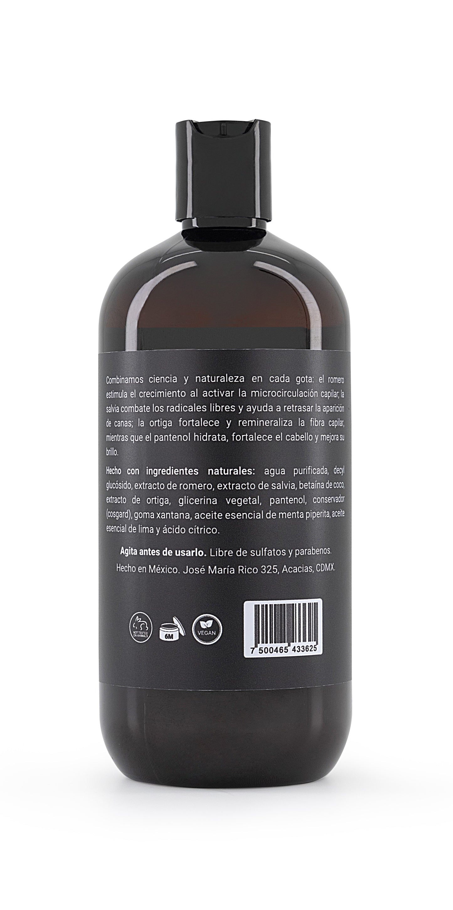 noryn Shampoo para Hombres 480 ml | Fórmula Natural, Prevención de Caída Cabello y Canas.