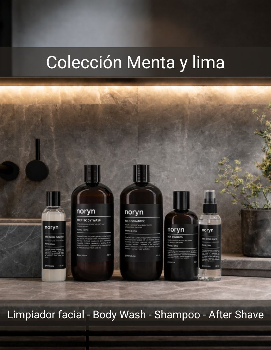 Body Wash para Hombres 480 ml. Fórmula Natural Menta y Lima
