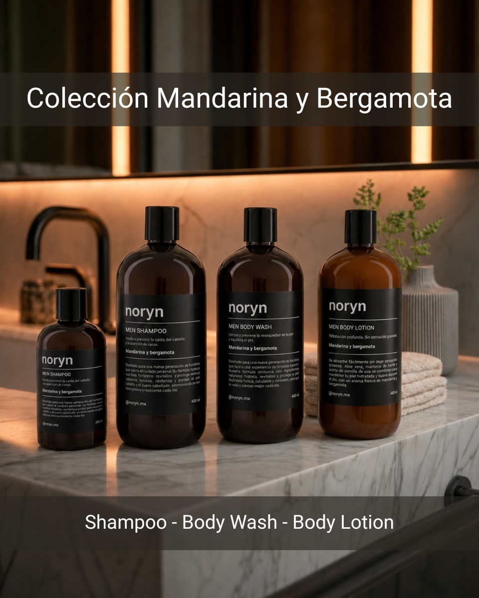 Crema Corporal para Hombre de Rápida Absorción 480 ml - Hidratación Profunda Sin Sensación Grasosa - Mandarina y Bergamota