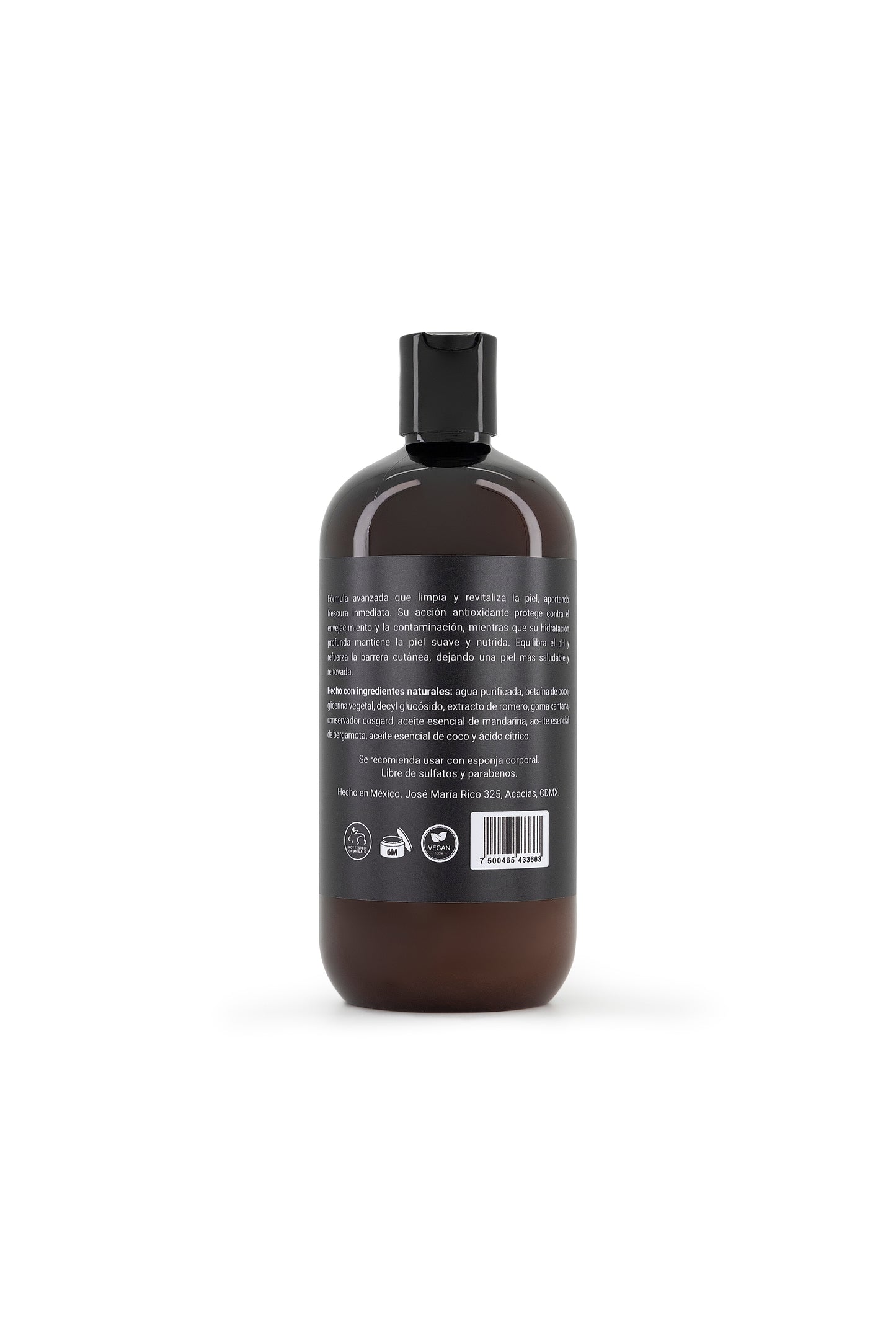 Body Wash para Hombres 480 ml. Fórmula Natural Mandarina y Bergamota