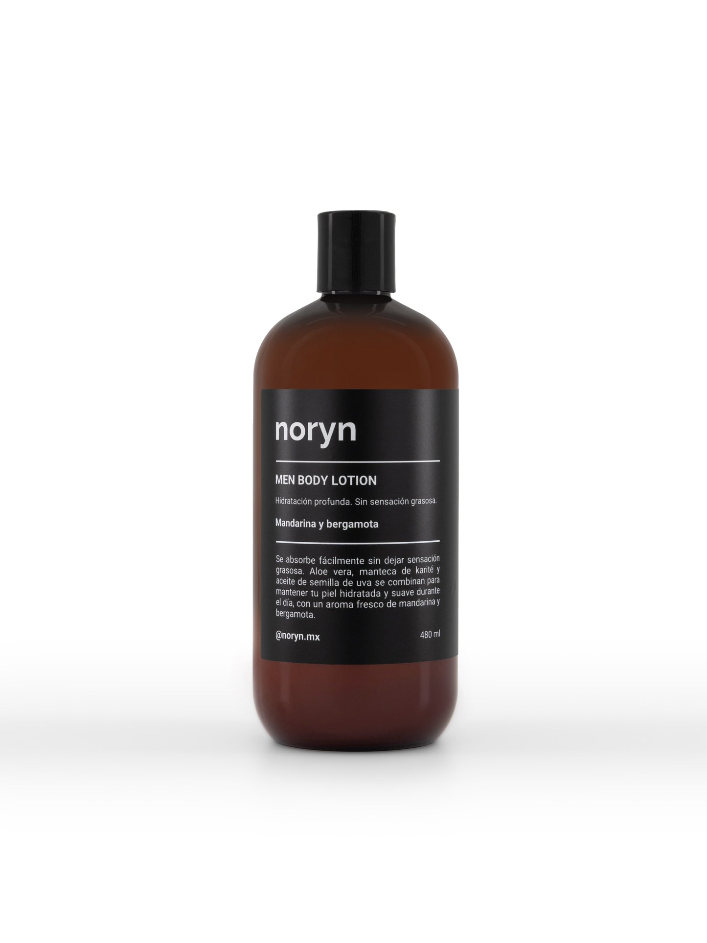 Crema Corporal para Hombre de Rápida Absorción 480 ml - Hidratación Profunda Sin Sensación Grasosa - Mandarina y Bergamota