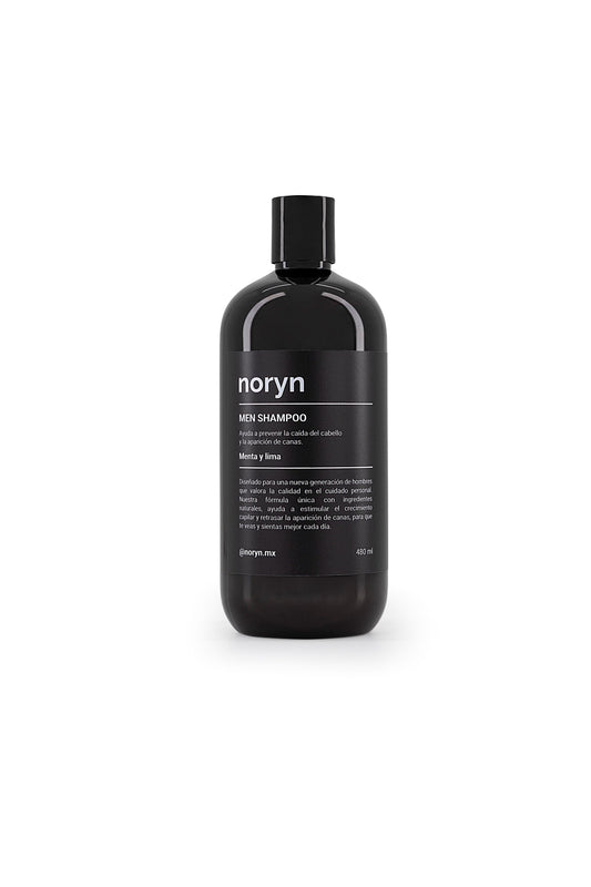 Shampoo para Hombres 480 ml. Fórmula Natural, Prevención de Caída Cabello y Canas.