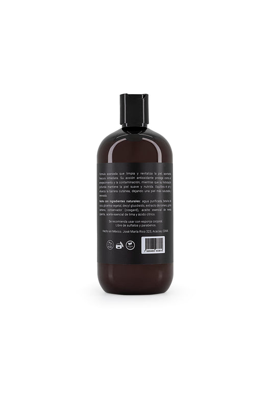 Body Wash para Hombres 480 ml. Fórmula Natural Menta y Lima
